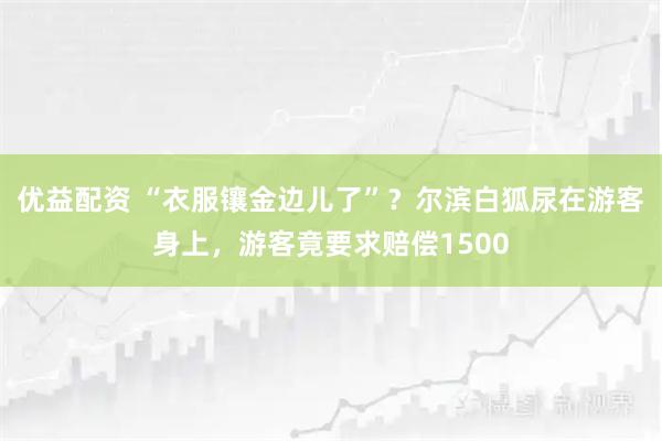 优益配资 “衣服镶金边儿了”?尔滨白狐尿在游客身上,游客竟要求赔偿1500
